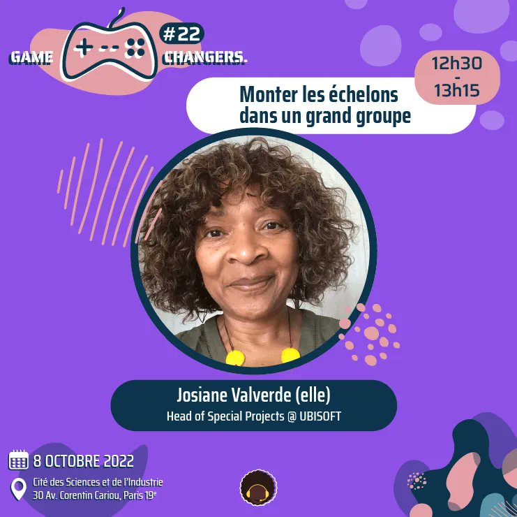 afrogameuses's tweet photo. Avis aux pros du JV et aux aspirants !
Rejoignez nous lors de Game Changers, pour obtenir des conseils pour monter les échelons ! On veut vous voir step up 👊🏿
📅 Le 8 octobre à 12h30
📍La Cité des Sciences et de l'Industrie
Inscriptions 👉🏾 https://t.co/uzR56BjQcB https://t.co/gCa1ONWAv7