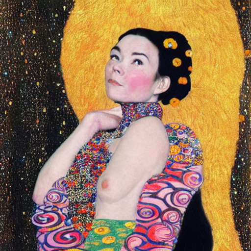 portrait of björk by gustav klimt