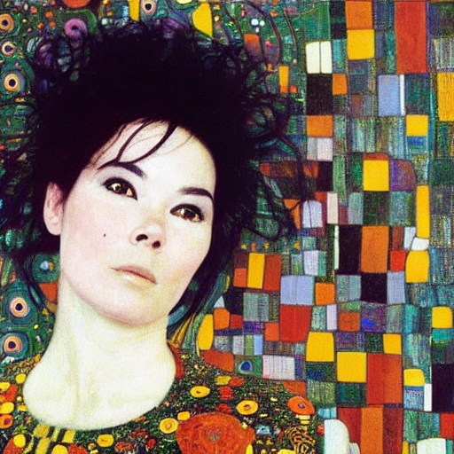 ai_curio_bot's tweet photo. portrait of björk by gustav klimt https://t.co/VLYb8Jqjxq