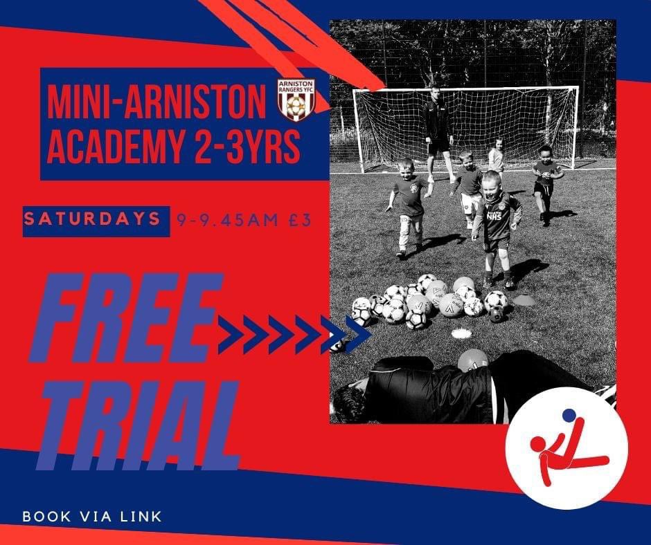BKCoaching1's tweet photo. MINI-ARNISTON ACADEMY
In Partnership With @arnistonyfc 

Fun Football for children aged 2-3 years old (with parent involvement)!
BOOK A FREE TRIAL - https://t.co/QPZxzUp09o  

Saturday mornings 9-9.45am
Arniston Park Astro, Gorebridge https://t.co/j4yqKsOmsf