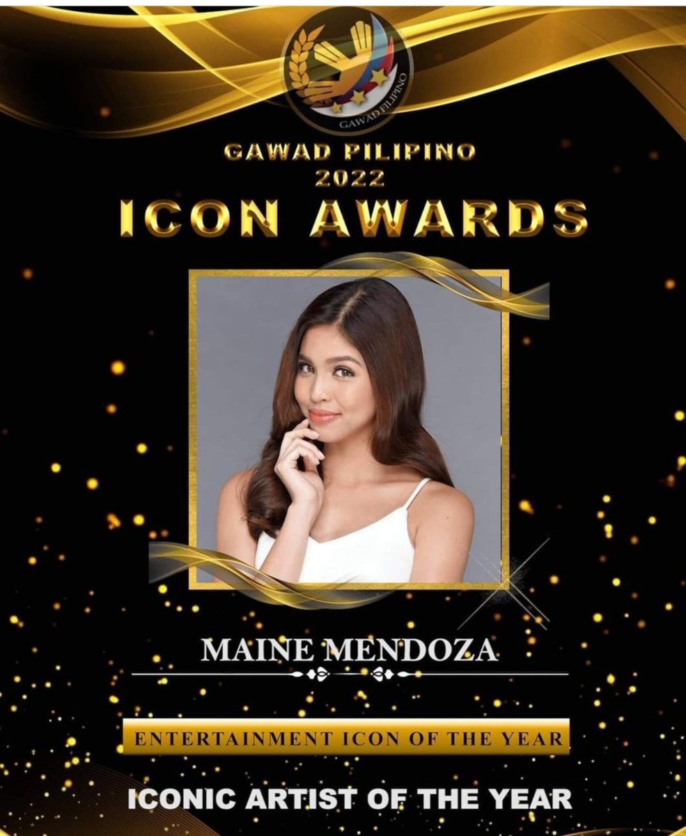 Congratulations @mainedcm for this well-deserved award! Keep reaching greater heights and spread your wings fearlessly. We will always be here to support you come rain or shine. Love you💚 #MaineMendoza MAINE ICONIC ARTIST