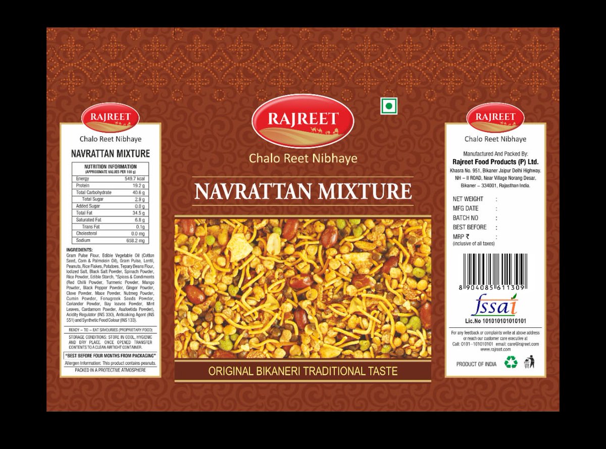 TERRAPINMEDIAA's tweet photo. LOGO &amp; PACKAGING DESIGNING for RAJREET
#productshoot #logodesigning #packagingdesigning #bikaner #rajasthan #india
For #branding #packaging #designing #shoot #advertising
Please reach us via mail at terrapinmedia2@gmail.com, bhupinder@terrapinmedia.in
Or call us at 9910395146 https://t.co/xOkTj4OcIq