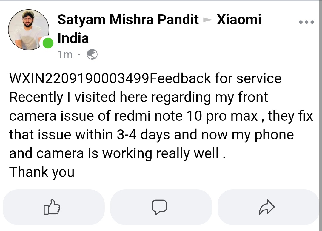 Mishra_satyam07's tweet image. @MiIndiaSupport @RedmiIndia @XiaomiIndia @RedmiSupportIN 
Finally they replaced the motherboard &amp;amp; fixed my note 10 pro max 
It is good to see that the company has rectified its mistake and kept in mind the interests of the consumer. 
#redminote10pro #redmiindia #frontcameraissue