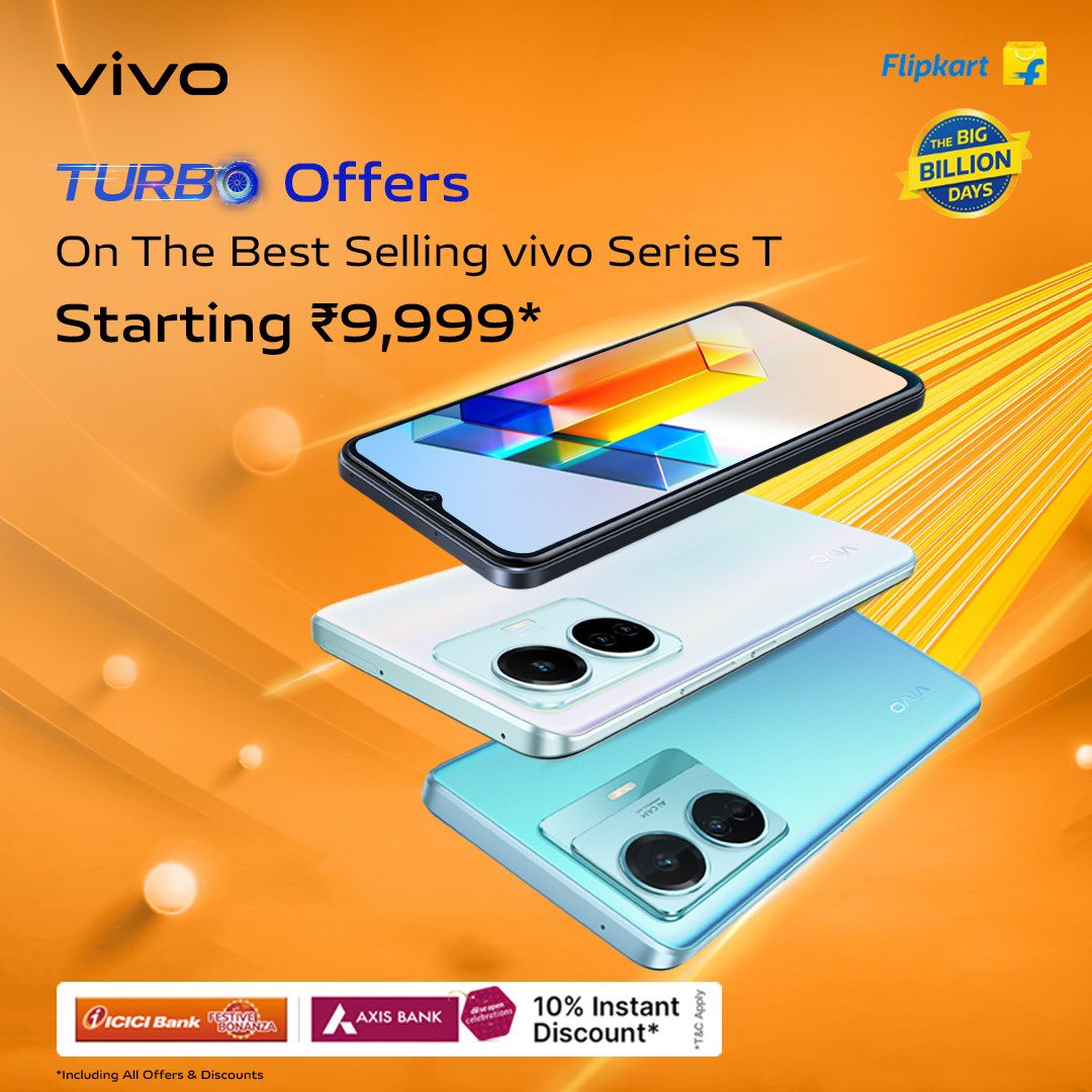 #vivo has introduced a new colour variant for #vivoT15G along with festive offers on Series T #Flipkart #FlipkartBigBillondays