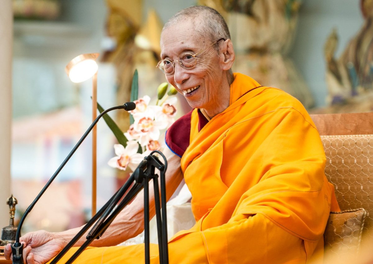 Kadampa's tweet image. Venerable Geshe-la requested that for auspiciousness at this time all Kadampa centers around the world engage in a short retreat using his special prayer, Request to the Holy Spiritual Guide Venerable Geshe Kelsang Gyatso Rinpoche from his Faithful Disciples.
