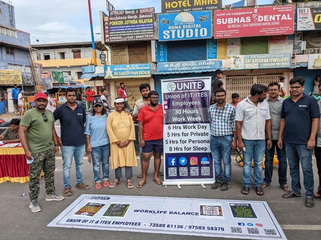 welkin_official's tweet photo. UNITEITORG: Our campaign on work-life balance continued at the OMR happy streets organised by the Chennai Corporation and Chennai City traffic police
#unite #togetherwebargain #uniteitorg #chennai #omr #sundays #tamilnadu #itemployees #techlife #workli… https://t.co/AzsMtWFsvh