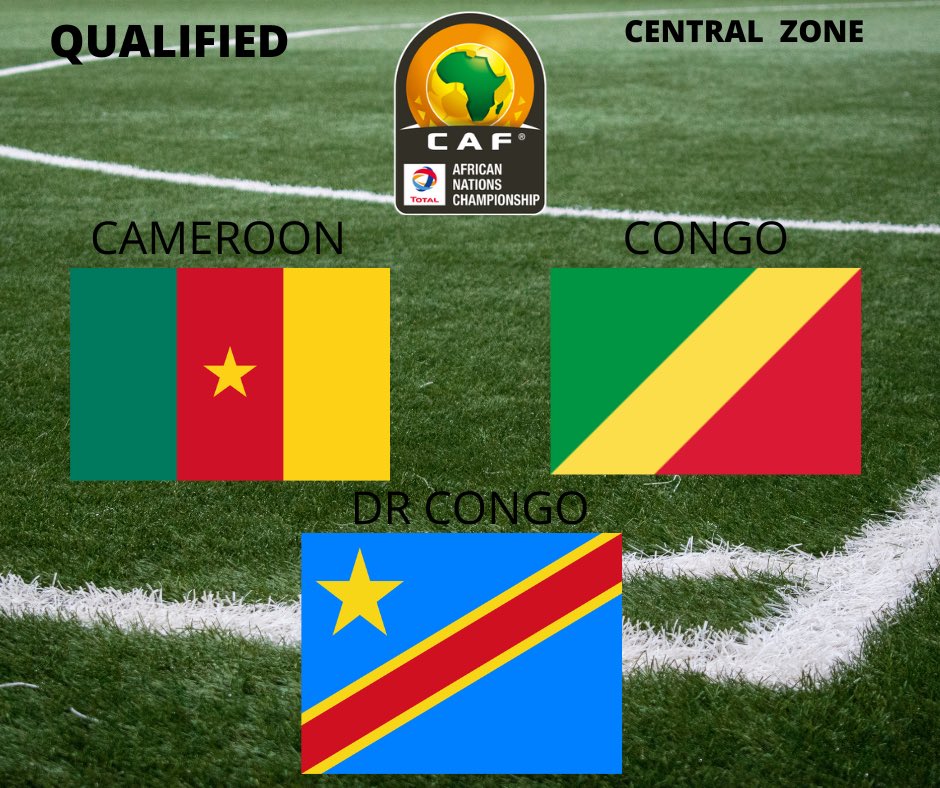 FootAfricShow's tweet photo. The last round of the African Nation Championship qualifications took place and here are the countries from the central zone who have qualified for the tournament! 👀🏆#AfricanFootball #AfricanNationsChampionship https://t.co/oKKtieXI4J