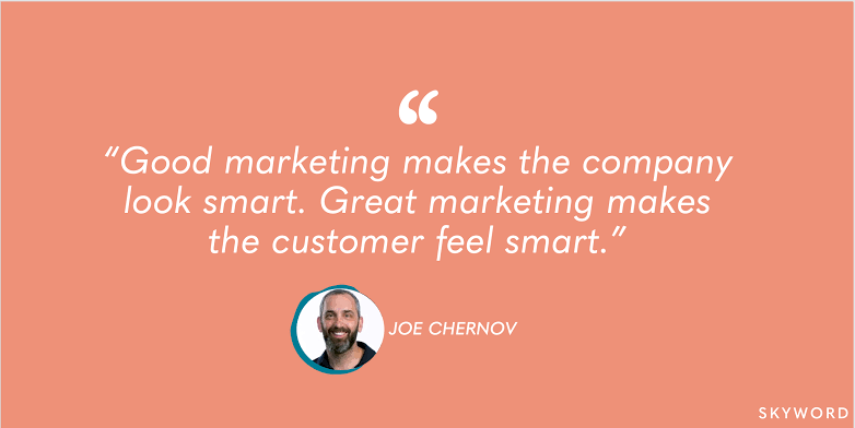 Popyrashid's tweet photo. 'Good marketing makes the company look smart.
Great marketing makes the customer feel smart''

.............  Joe Chernov

#twitermarketing #twiterworld #socialmediamarketing https://t.co/EYzZuUQZNL