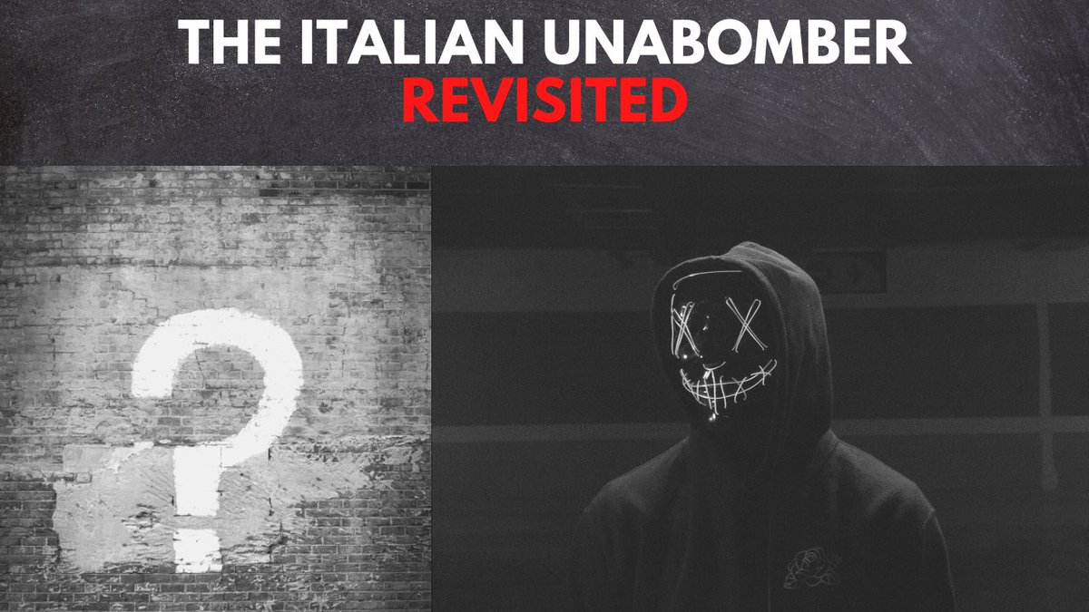 s3treble's tweet photo. The Italian Unabomber was an unknown terrorist that committed a series of bombings in the Veneto and Friuli-Venezia Giulia regions within Italy between 1994 to 2006. 

https://t.co/mZbjNKZrZQ

#Unabomber https://t.co/t88bSfgcZq