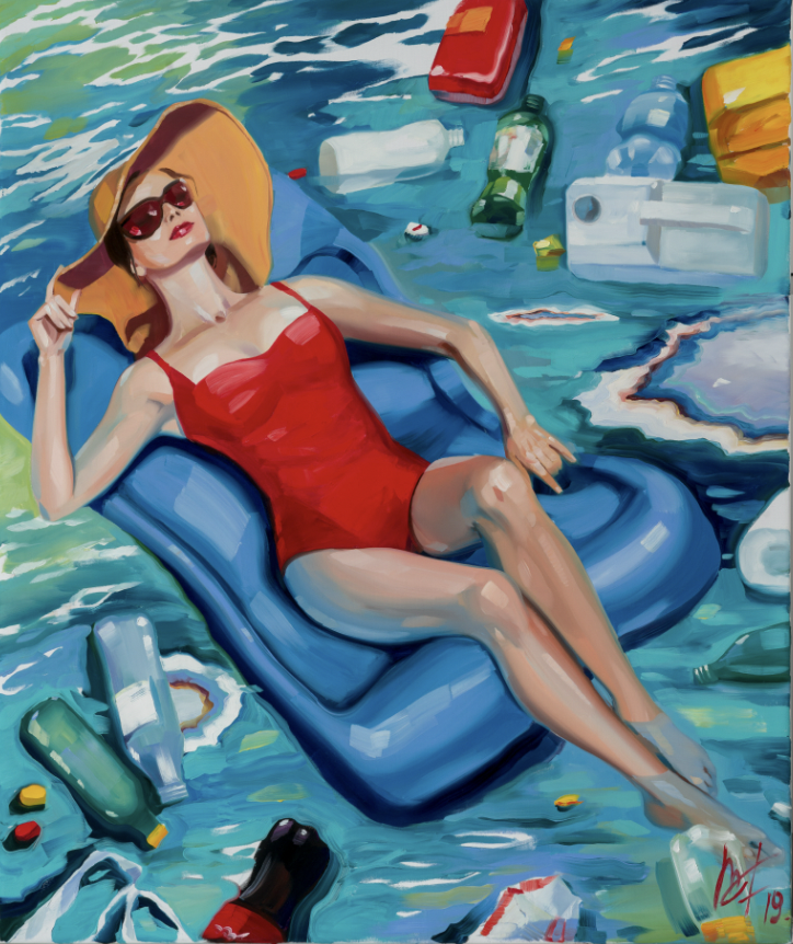 Cosmodreams_art's tweet photo. One can turn a blind eye to all the harm humans cause to the environment, but how far will it get us? #garbage #cosmodreams #cosmodreams_art #marinafedorova #oilpainting #art #painting #ecology #footprint #environment #artlife #eco #planet #pollution https://t.co/CwNFJJ8HAM