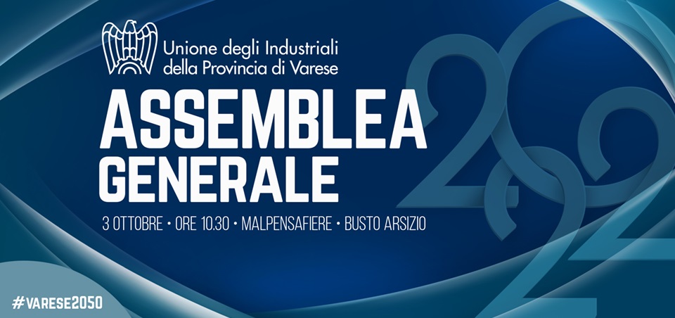 confindustriava's tweet photo. Si terrà il 3/10 la ns Assemblea Generale, occasione per la presentazione del Piano Strategico #varese2050.

Qui le info https://t.co/wUt6EQ1uhU https://t.co/VFL2mj4SnZ