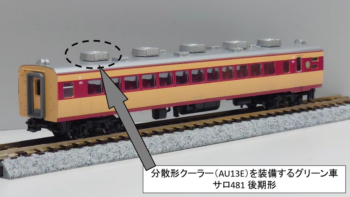 国鉄番号板モハ４８１−１９ TOMIX 485系 RED EXPRESS（両ボンネット クロ481-100） 6両編成