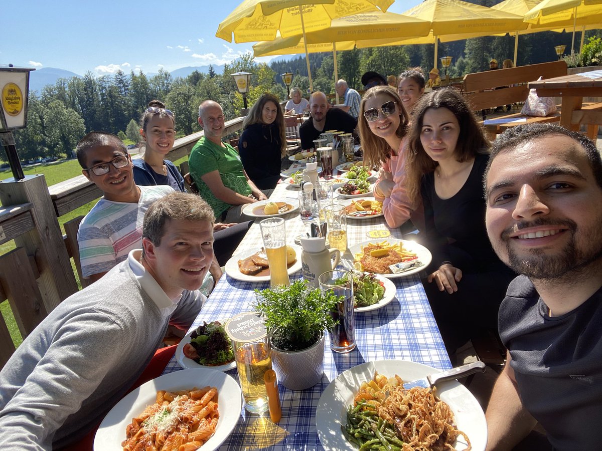 EpiQMAx's tweet photo. Our retreat couldn't have gone any better! We started off by discussing our company's values, had some Bavarian food, then hiked up to the Blomberg house, and at the end slid down the mountain with the Blitz. Great time with a great team! https://t.co/8I3dCbnVd2
