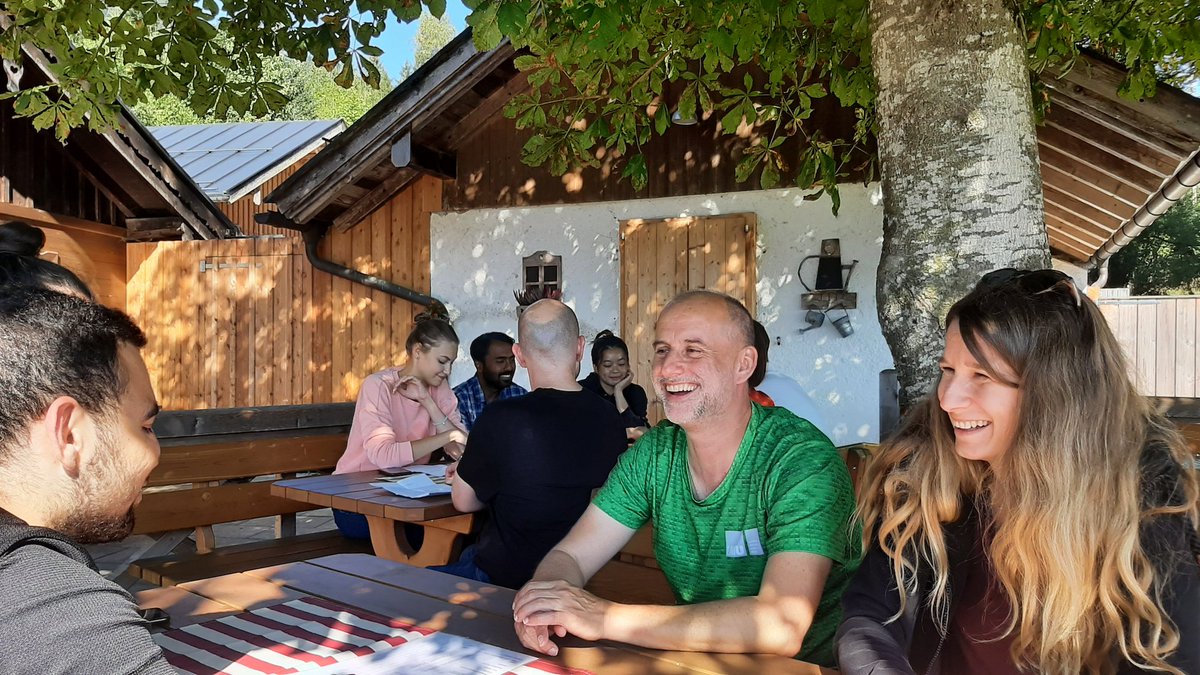 EpiQMAx's tweet photo. Our retreat couldn't have gone any better! We started off by discussing our company's values, had some Bavarian food, then hiked up to the Blomberg house, and at the end slid down the mountain with the Blitz. Great time with a great team! https://t.co/8I3dCbnVd2