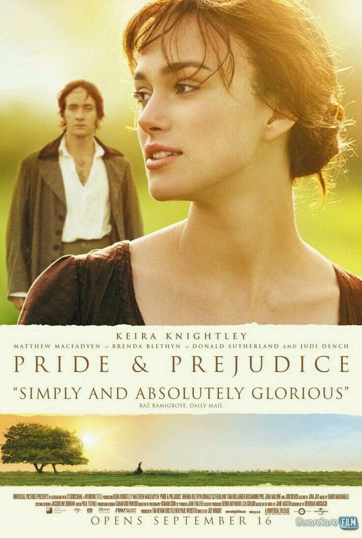 xiaobudians's tweet photo. pride and prejudice 2005

➊ เป็นหนังพรีเรียดย้อนยุค ของช่วงศตวรรษที่18 ของปท.อังกฤษ -เป็นเรื่องราวค.รักของพี่น้องตระกูลเบนเน็ต:นางเอก-อลิซาเบท(น้องคนที่2)มีค.คิดระหว่างความหัวโบราณและหัวสมัยใหม่,ฉลาด. พระเอก-ดาร์ซี่ เป็นคนปากร้ายดูหยิ่งแต่จริงๆเป็นคนอบอุ่น🧿⛓
#หนังรักโรแมนติก https://t.co/L3em9m7QZO