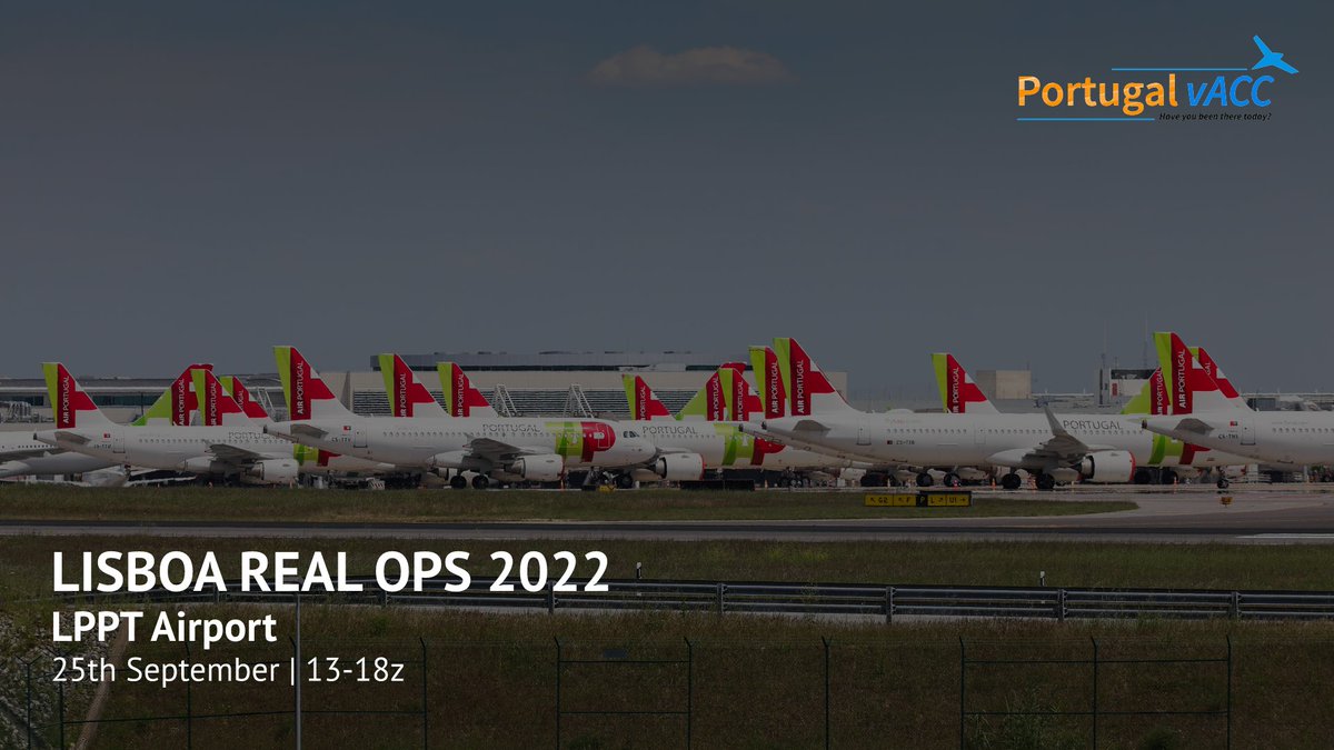 There are still some slots available for the Lisboa Real Ops 2022, next Sunday the 25th. 
Book yours here: realops.portugal-vacc.org

<a href="/vatsim/">VATSIM</a> <a href="/VATEUD/">VATSIM Europe Division</a>