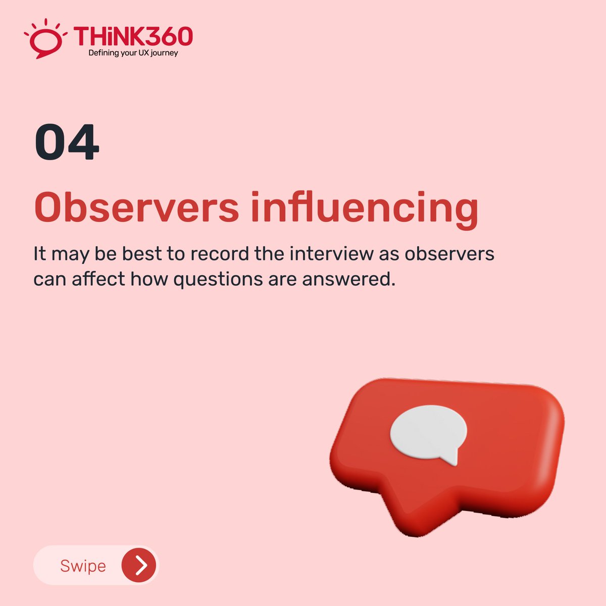 think360studio's tweet photo. We'll go through #six #significant #blunders you should never make while #conducting a #UX #interview.

For a detailed post, visit:- https://t.co/XDVEFotMW1

#uxstrategy #uxchoice #uxuidesigner #developer #developmentcompany #softwarecompany #Mohali #Think360Studio #chandigarh https://t.co/HycSZlRSE3
