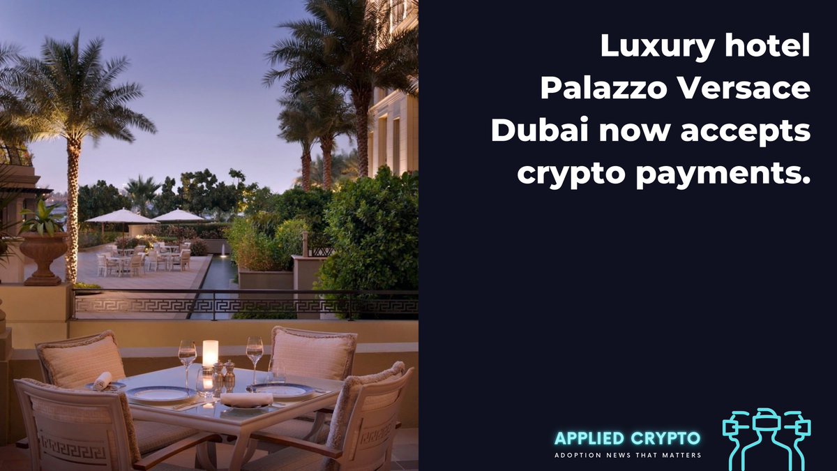 crypto_applied's tweet photo. 5-star #LuxuryHotel Palazzo Versace #Dubai has partnered with #Binance to offer its guests the possibility to pay in various #cryptocurrencies such as #BNB, #Bitcoin, and #Ethereum. These transactions will take place through the Binance gateway. https://t.co/vEgAmA9pvC