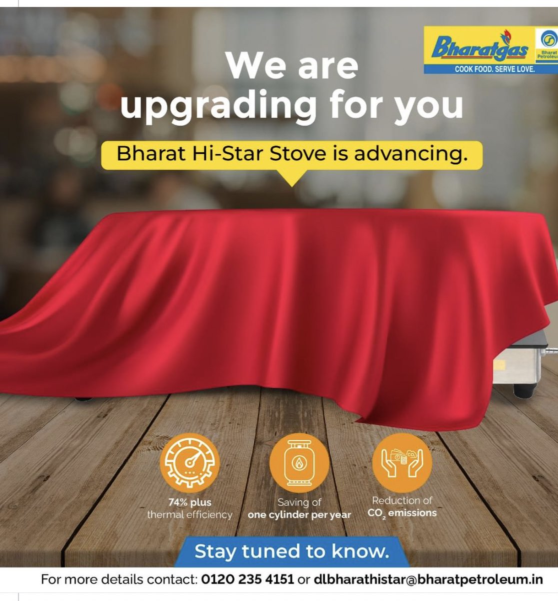 kamblem's tweet photo. Bharat Hi-Star Stove is upgrading for you. Stay tuned to know more.

#BPCL #BharatGas #SaveMoreServeMore
@BPCLimited @BPCLLPG @MonaSrivastava9 @BpclJabalpur https://t.co/Eu3WSZgHqY