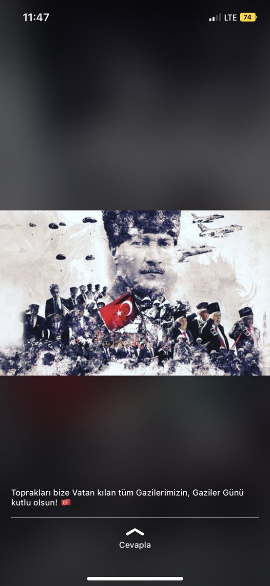 Bu toprakları bize vatan kılan tüm Gazilerimizin, Gaziler günü kutlu olsun.  🇹🇷