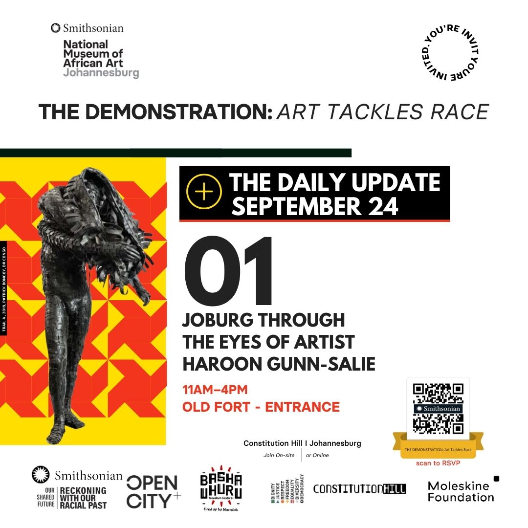 BashaUhuru's tweet photo. Book: https://t.co/SfvEtVHjwt your spot for the Joburg Through the Eyes of Artists City Tours happening on the 20th & 24th of Sep 2022. These tours are led & curated by the featured artists themselves as part of The Demonstration 10-day art experiences. #Basha10 #TheDemonstration https://t.co/xMVxoDuHUQ
