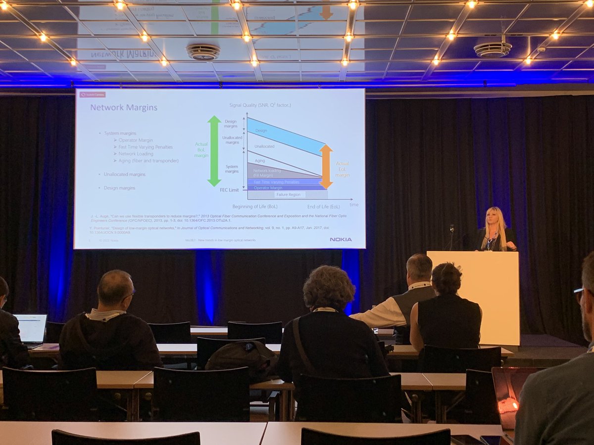 A very nice and insightful invited talk by <a href="/PesicJelena_/">Jelena Pesic</a> on New Trends in Low Margin Optical Networks at #ECOC2022