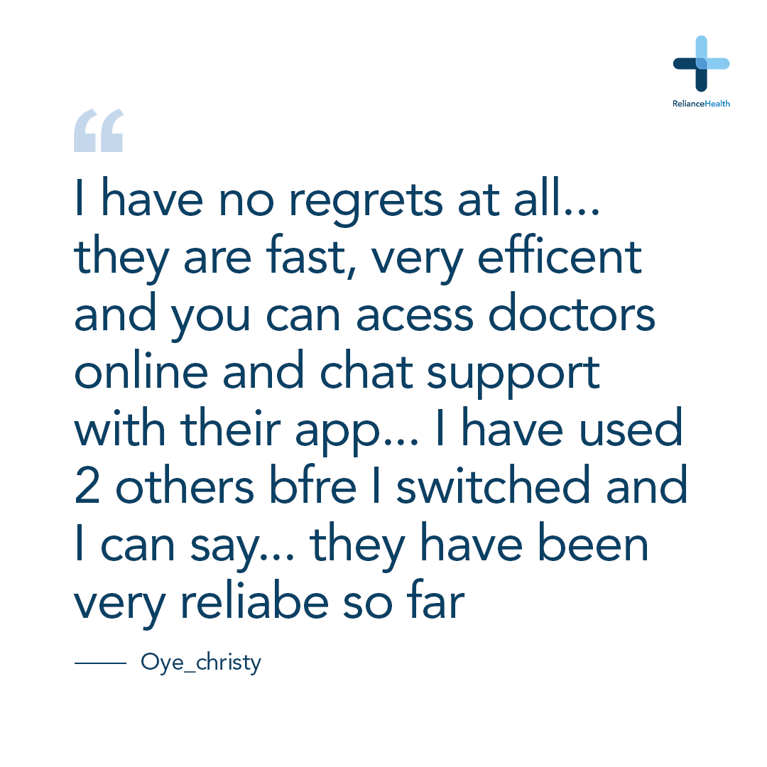 RelianceH_ng's tweet photo. For your healthcare needs, we give only the best. From fast services you can rely on to quality healthcare every time. Click https://t.co/gOfhH2wM0S to explore our plansβ
#Health #Healthcare #HealthTech #RelianceHealth #HealthInsurance #Nigeria #MedTwitter#9ja https://t.co/SJ1KQ5YFip