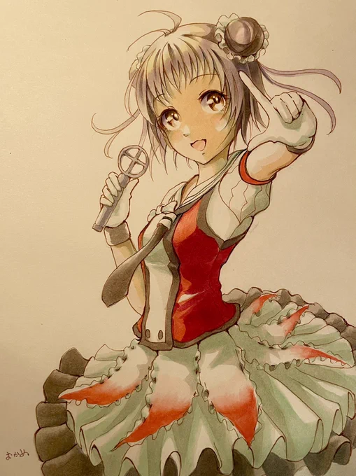 今日の練習絵は艦隊のアイドルちゃん 