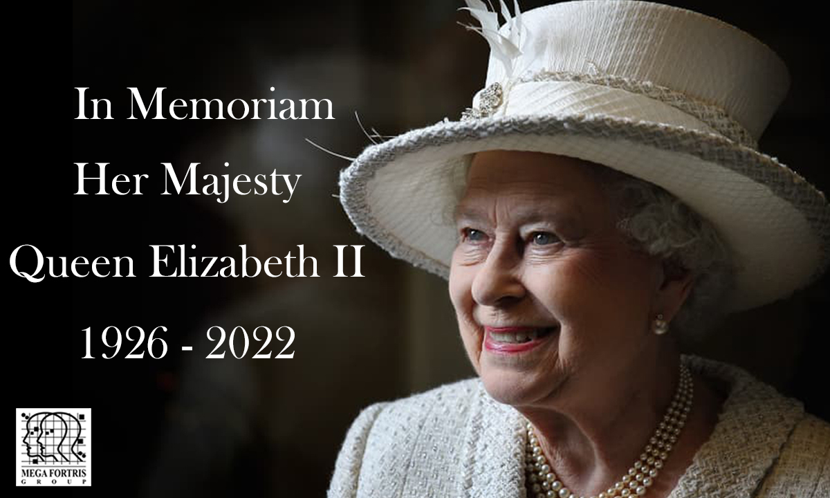 MegaFortrisUK's tweet photo. It is with great sadness that Mega Fortris Group mourns the passing of Queen Elizabeth II. Her sense of duty, dignity, and service to the nation was an inspiration to us all. We hold the royal family in our thoughts at this difficult time. https://t.co/NgmiSEcy68