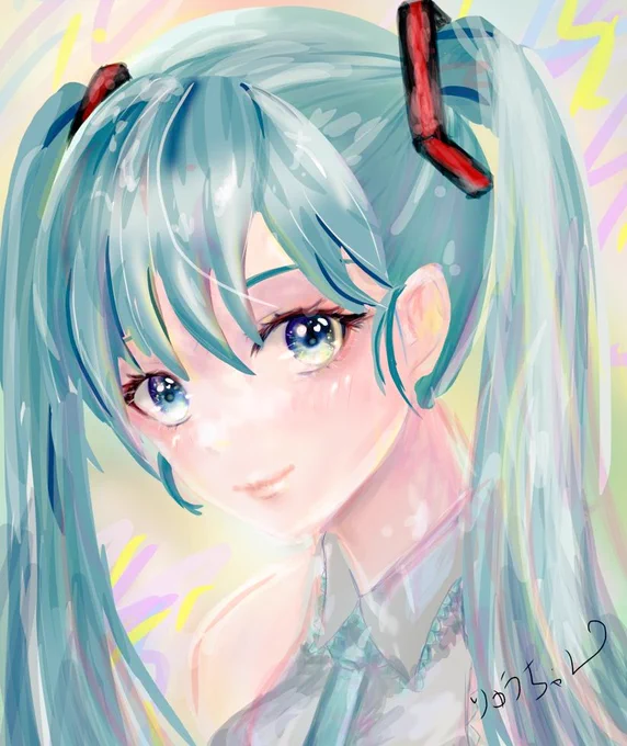 初音ミクちゃん#絵描きさんと繋がりたい#絵柄が好みって人にフォローされたい#拡散希望 