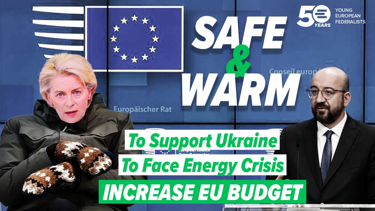 We need European solidarity amid #Putin's invasion of 🇺🇦#Ukraine and the ⚡️#energy crisis. The EU must continue supporting Kyiv until the end of the war and beyond. To answer unanticipated crises, the Union must increase its budget. Read our statement 👇
jef.eu/news/press-sta…