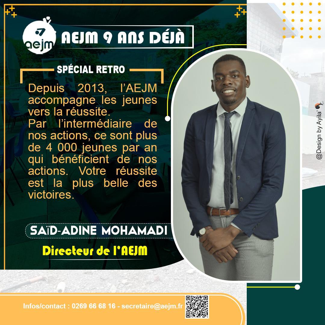 AEJM2013's tweet photo. AEJM’VERSAIRE🎉
 
[ spécial Retro]

4000 jeunes bénéficient de nos actions chaque année, et toi quel Souvenir te rappelle l’AEJM ? 

#AEJM 
#anniversaire_aejm
#jeunessemayotte https://t.co/arANK2sbAU
