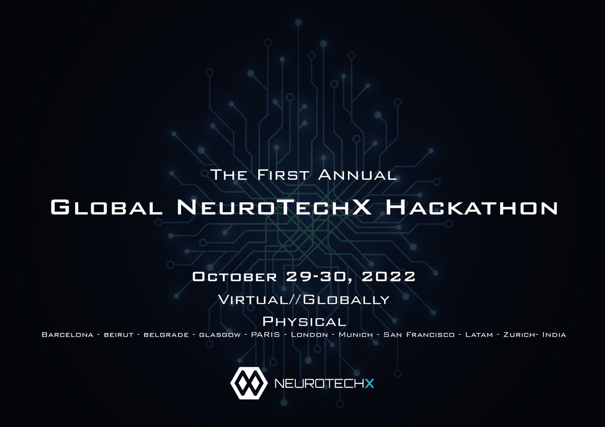thebrainybits's tweet photo. Register for the first annual global hackathon hosted by NeurotechX! Apply here: https://t.co/PBwPG1zyZK
#neurotwitter #bci #neuroscience #hackathon #hybrid #EVENT #brain #technology #design #DataScience #strategy #Competition #neurohackathon #bcihackathon #global #Twitter https://t.co/daWFELHFYQ