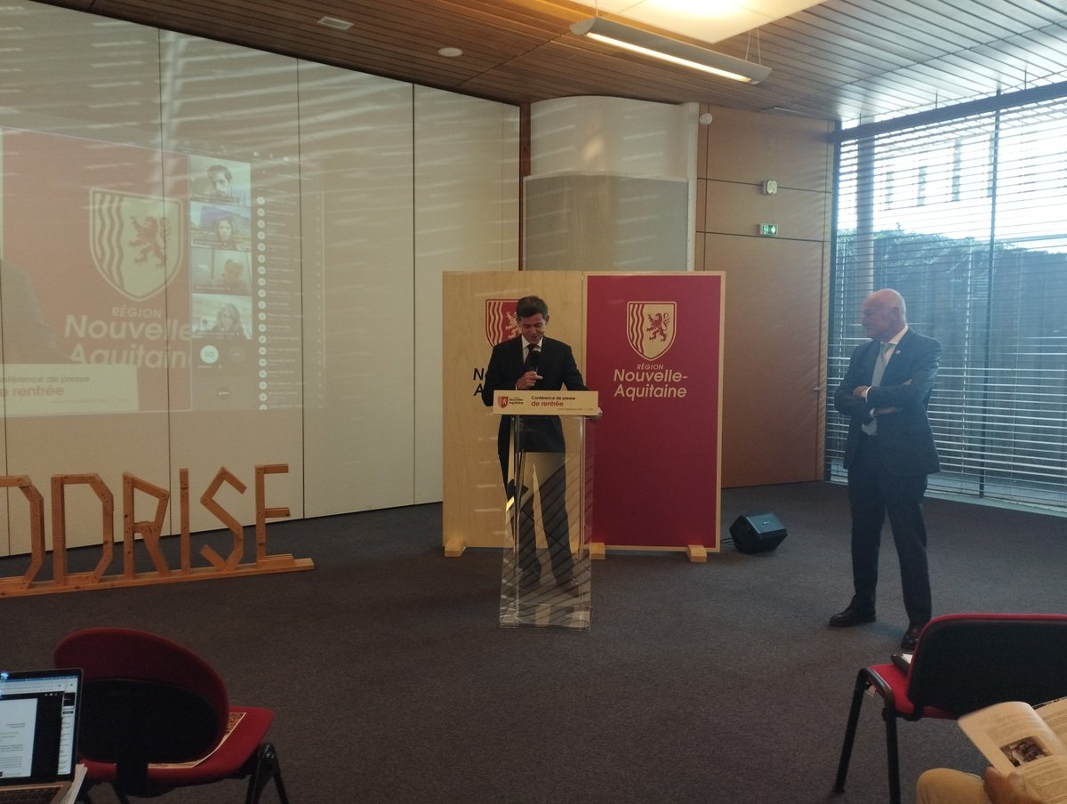 al_rousset's tweet photo. Conférence de presse de rentrée à @_FCBA : souveraineté alimentaire, souveraineté technologique, transition, santé... De nombreux défis à relever pour la @NvelleAquitaine https://t.co/mQJXJEoEfN