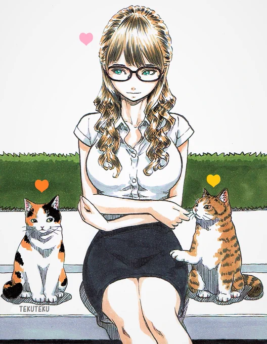 #綺麗なお姉さんならまかせろ 💖
 #illustration #オリジナルイラスト 🐱💕 