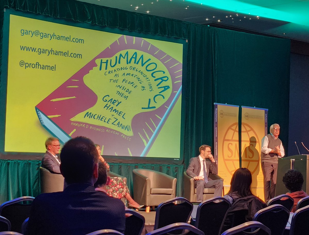 petergklein's tweet image. Vigorous defense of flat hierarchies from @profhamel at #sms2022 -- the position we criticize in #WhyManagersMatter!