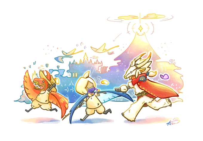 Sky星のつどい、チャリティポストカードに応募したイラストでしたー。#thatskygame  #SkyAssemblies 