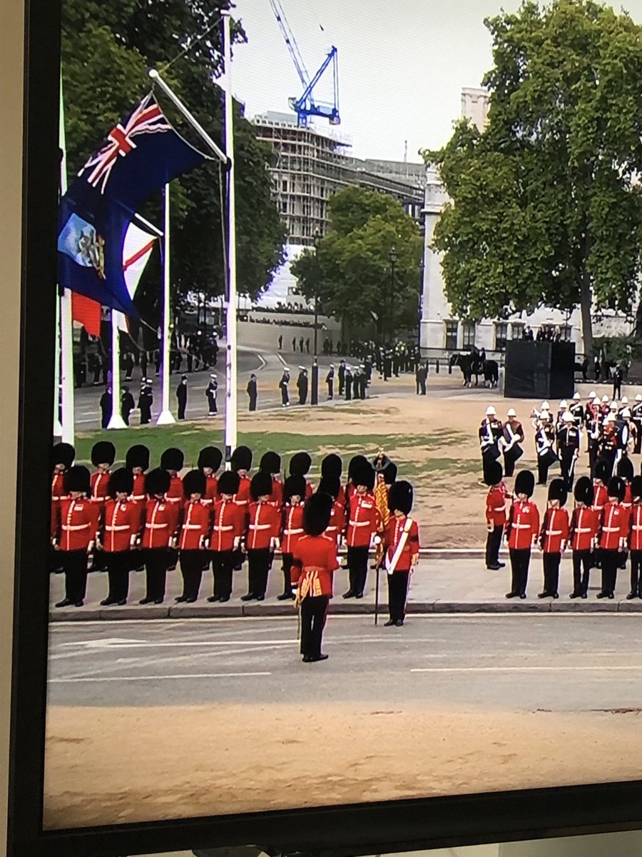 Feeling proud to see the #Falklands #flag flying on such an historic and profoundly sad occasion. ⁦<a href="/FalklandsGov/">Falkland Islands Gov</a>⁩ ⁦<a href="/RoyalFamily/">The Royal Family</a>⁩