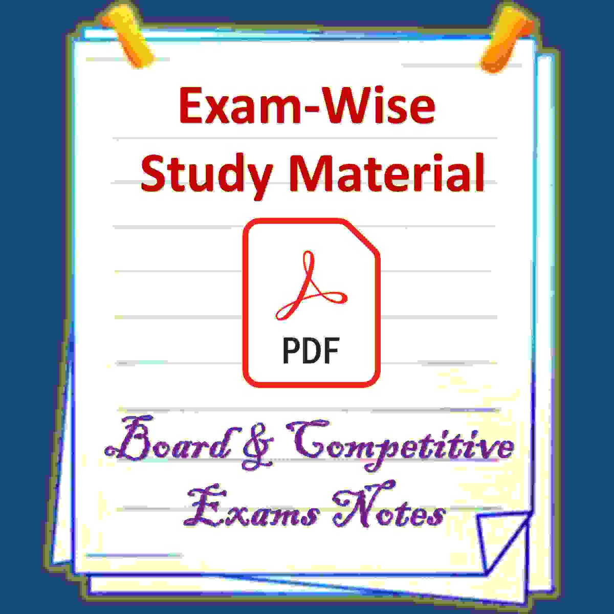 Exam Wise Study Material pdf