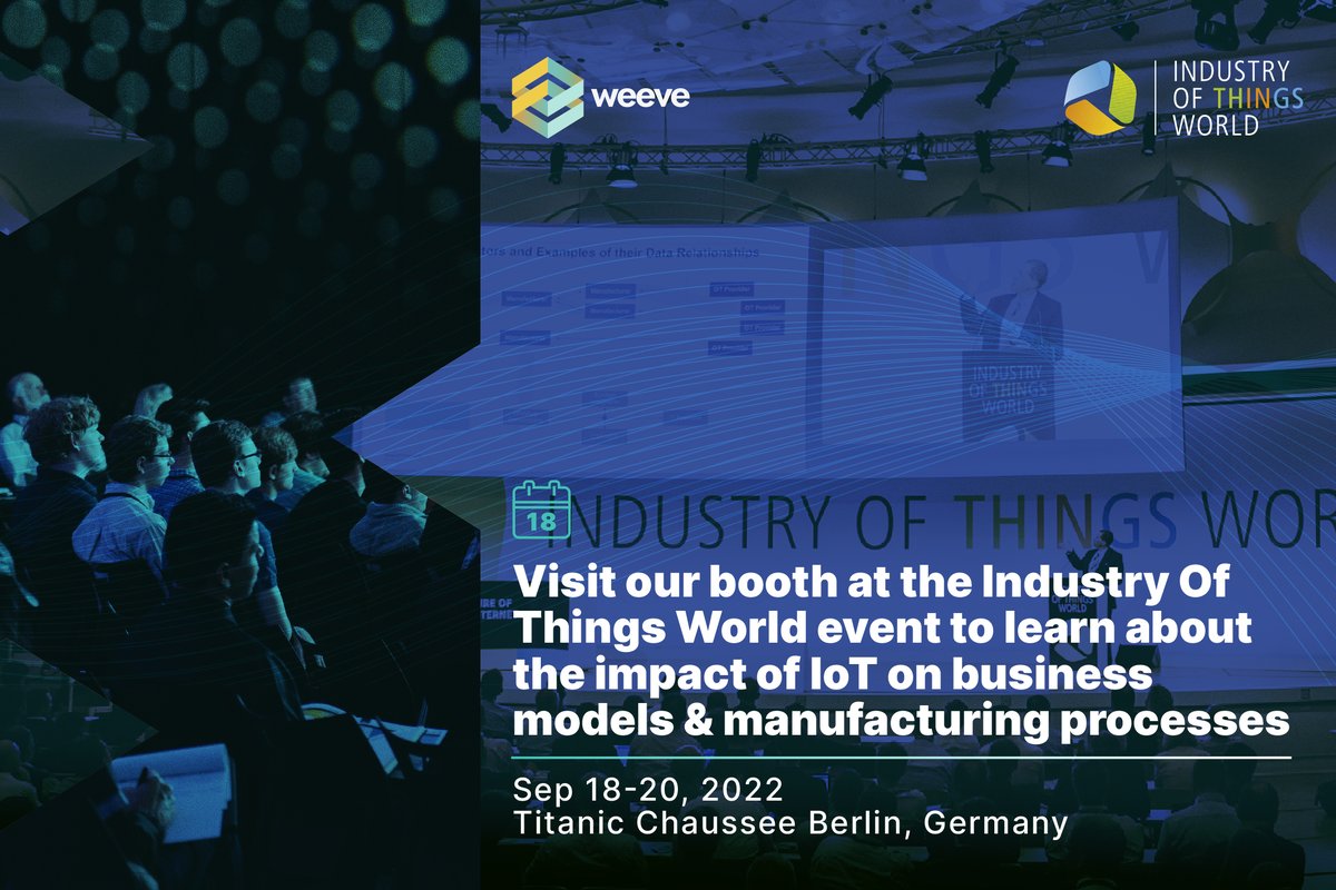weeveiot's tweet photo. Visit our booth at the Industry of Things World, where you can learn about the rapid developments in the Industrial IoT space that focuses on the impact of IoT on business models, manufacturing processes, and operations across all major industries.

September 18 – 20, 2022 https://t.co/dN4PfXP2Ip