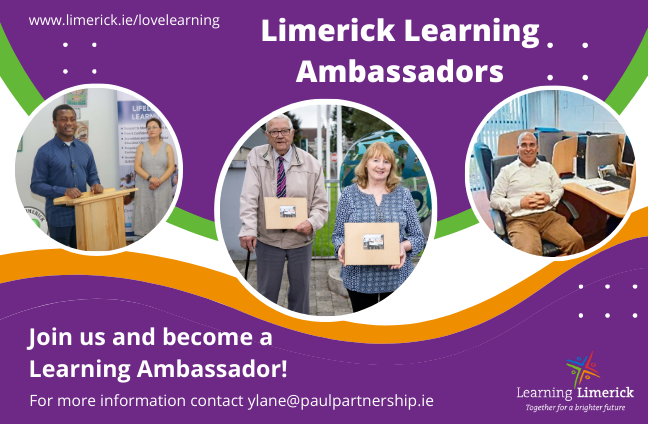 LimkLearnFest's tweet image. Are you passionate about learning?

Why not become a #LearningAmbassador?!

Anyone can apply regardless of age or background once they are involved in some form of education and/or learning. We also seek nominations from member networks of Learning Limerick.
#learningcommunities
