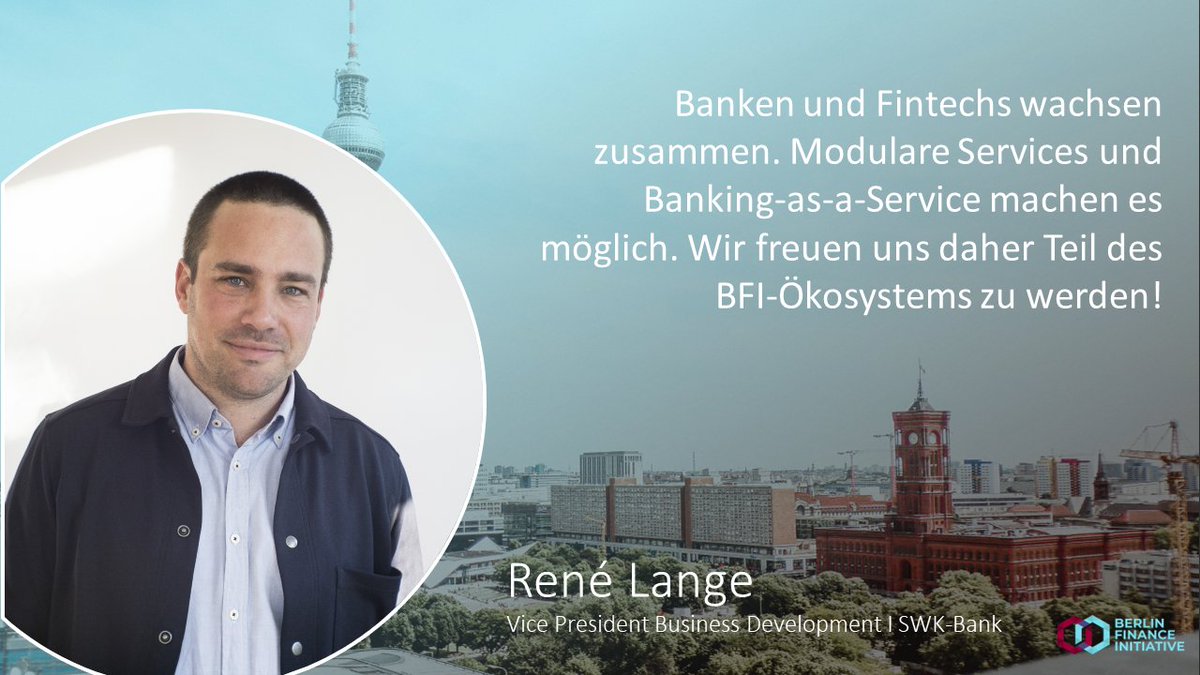 #Banken und #Fintechs wachsen zusammen. Wir freuen uns die @SWKBank als neues Mitglied der Berlin Finance Initiative begrüßen zu können.
