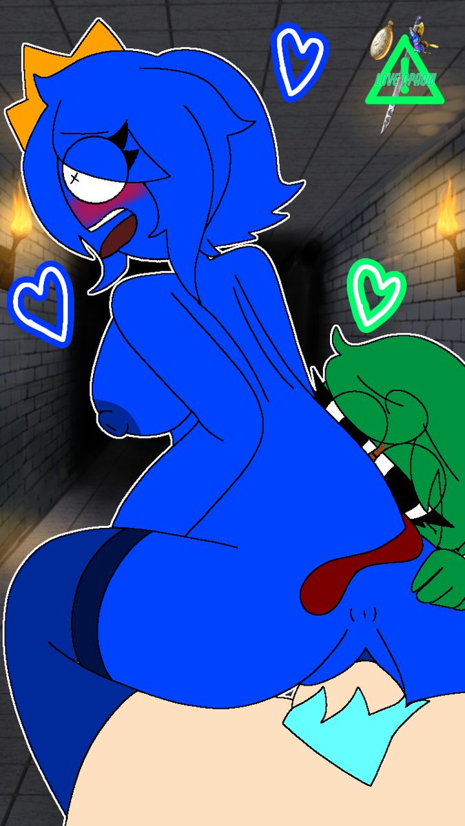 Lovenpaow's tweet photo. Blue Fun Fucking Get Green/[Pt2/3] #Fnfart #Robloxnsfwart https://t.co/ky3j3FMLyn