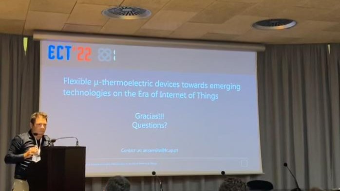 wiptherm's tweet photo. WiPTherm team was represented in the 18th European conference on thermoelectrics, Barcelona, Spain - ECT2022 by the project PI Prof André Pereira (Oral), Ana Pires and Margarida Maia (Poster)
#Fetopen
#wiptherm https://t.co/xZd8KMAH3d