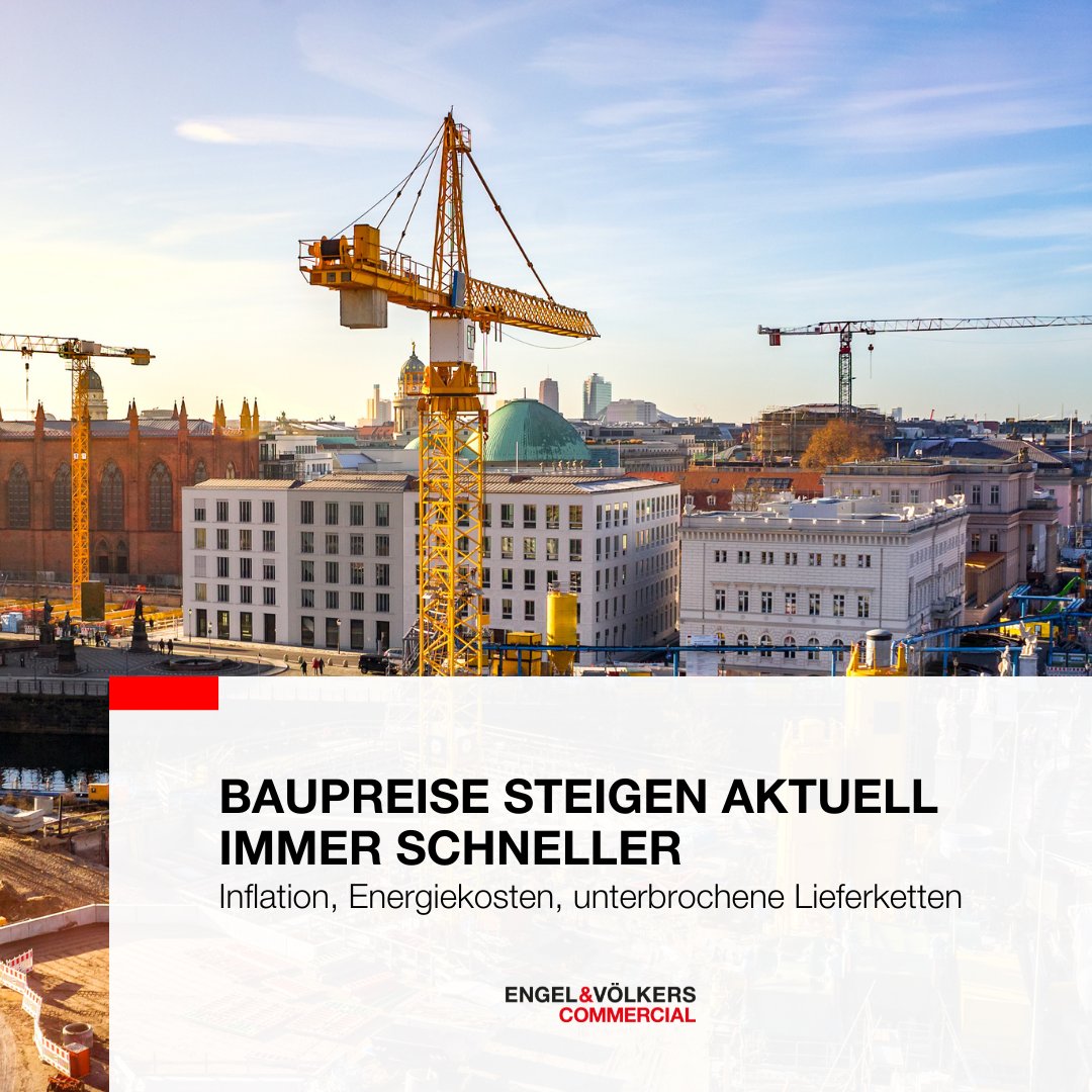 Engel & Völkers Berlin (@engelvoelkersb) on Twitter photo Inflation, Energiekosten, unterbrochene Lieferketten: Mehrere Faktoren treiben die #Baukosten nach oben | Die Baukosten steigen bereits seit geraumer Zeit, doch 2022 hat sich dieser Trend noch beschleunigt. Lesen Sie mehr: engelvoelkers.berlin/3xz58C1 Inflation, Energiekosten, unterbrochene Lieferketten: Mehrere Faktoren treiben die #Baukosten nach oben | Die Baukosten steigen bereits seit geraumer Zeit, doch 2022 hat sich dieser Trend noch beschleunigt. Lesen Sie mehr: engelvoelkers.berlin/3xz58C1