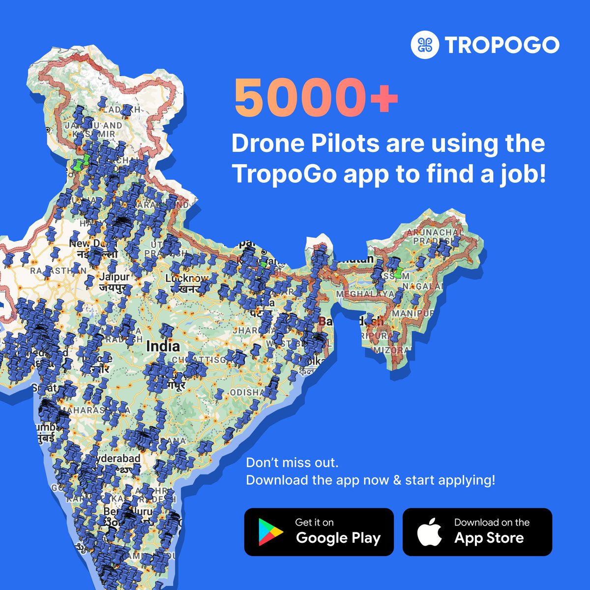 Android: bit.ly/3tsz1lv
iOS: apple.co/3CZ9PGG

#dronepilotjob #dronelife #dronejobs #drones #uav #hiringnow #dronesindia #dronephotography #drone #dronepilot #dronestagram