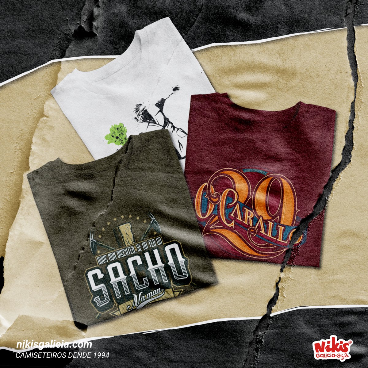 Terra de sachos, ghrelos e... Allos como car...29! e moito máis. Galicia en camisetas!

Busca o teu niki preferido... Atoparalos en web e tendas!

nikisgalicia.com

Nikis Galicia-Style - Camiseteiros dende 1994