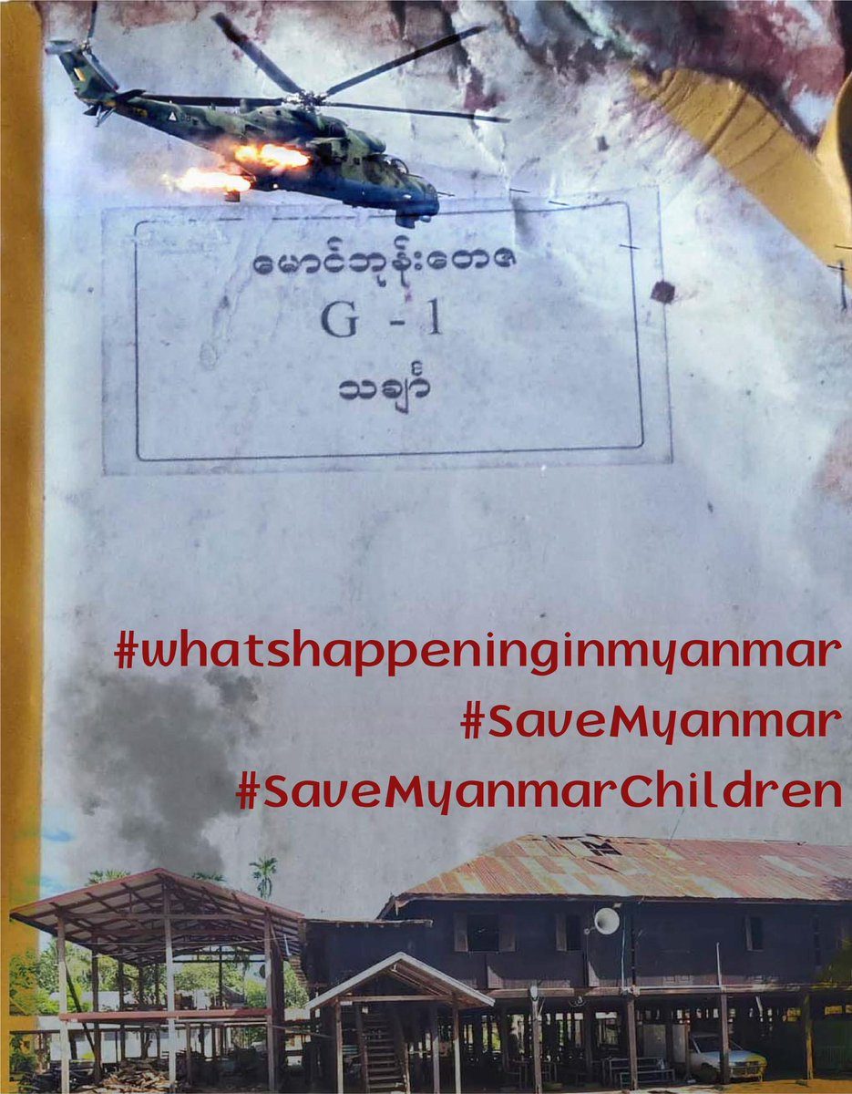 Depayin Atrocity by Min Aung Hlaing's terrorist troops. They killed over 20 civilians including 8 childrens by air strike in Lat Yet Kone Village, Depayin Township, Sagaing Region.#WhatsHappeninglnMyanmar #SaveMyanmarChildren #SaveMyanmar