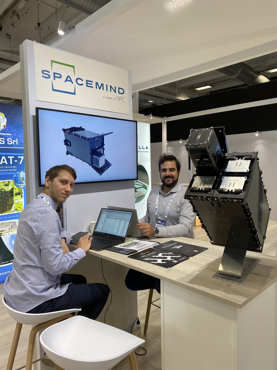 NSpacemind's tweet photo. @IACParis2022 week has started, come and find us at the Italian Pavilion G6-Hall 7.2 #CubeSats #Deployers #Space #SMPOD 🛰️ https://t.co/eqktuxELij
