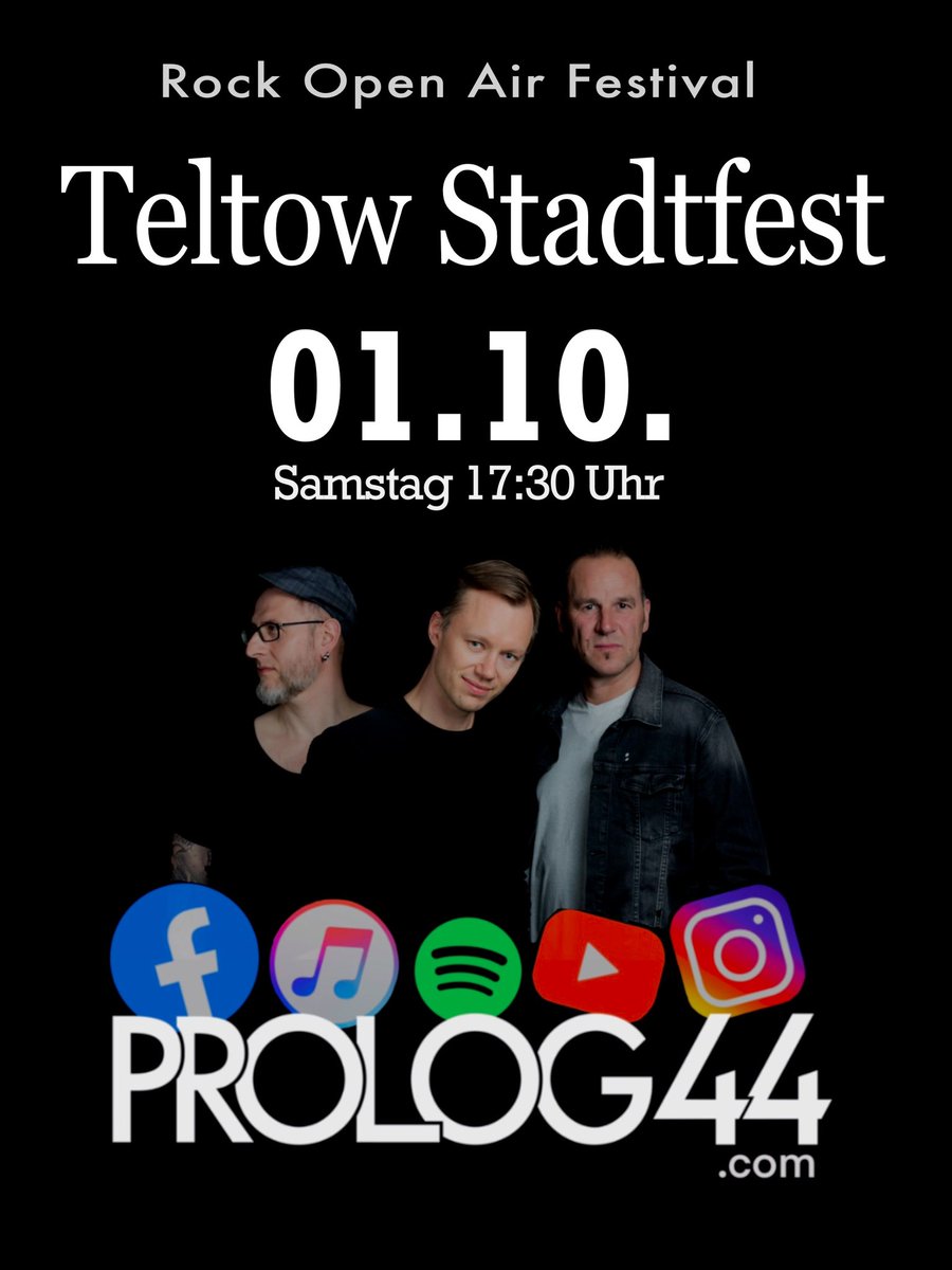 prolog44's tweet image. Live am 01.10. #rock #rockband #festival #openair #stadtfest #teltow #musik #livemusik #live